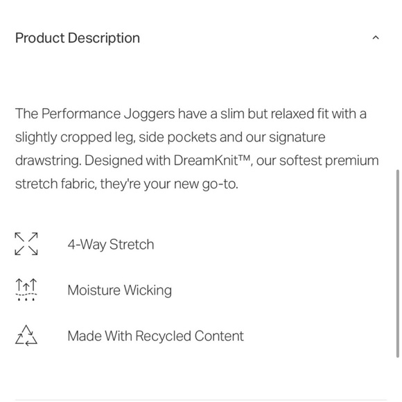 NWOT Vuori Performance Jogger Black Size S - Picture 5 of 6